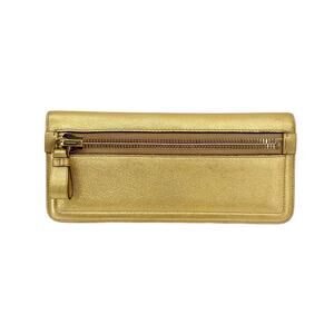 TOM FORD Jennifer Metallic Zip Clutch Bag Golden